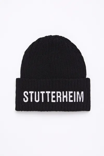 Stutterheim Big L Beanie In Black