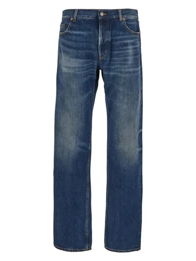 Saint Laurent Straight Jeans In Blue