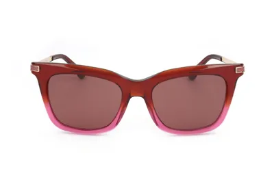 Jimmy Choo Eyewear Rectangle Frame Sunglasses In Red