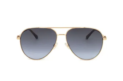 Jimmy Choo Eyewear Pilot Frame Sunglasses In Gold