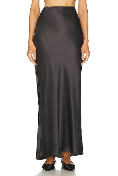 The Sei Women's Bias Satin Silk Maxi Skirt In Black