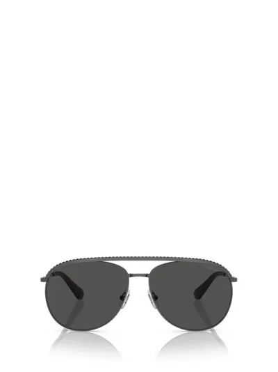 Swarovski Aviator Frame Sunglasses In Silver