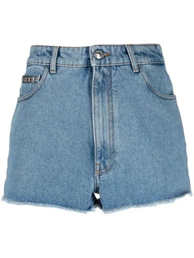 Gcds Denim Shorts In Blue