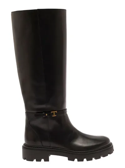 Tod's Knee Boots In Black