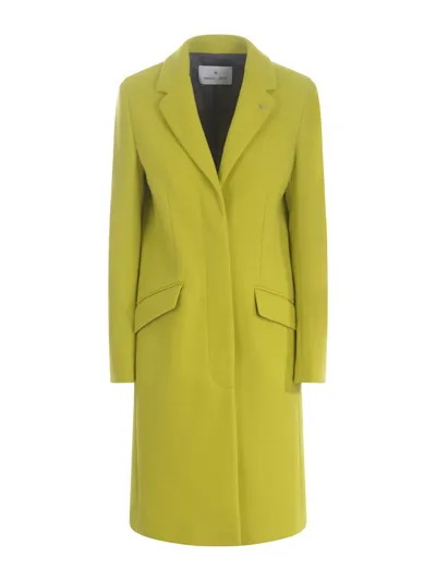 Manuel Ritz Single-breasted Coat  In Yellow