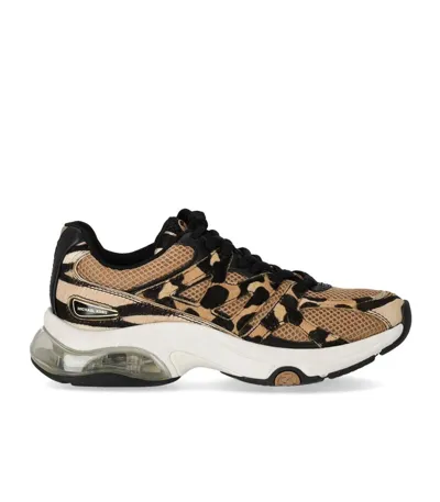 Michael Kors Kit Trainer Extreme Animalier Sneaker In Beige