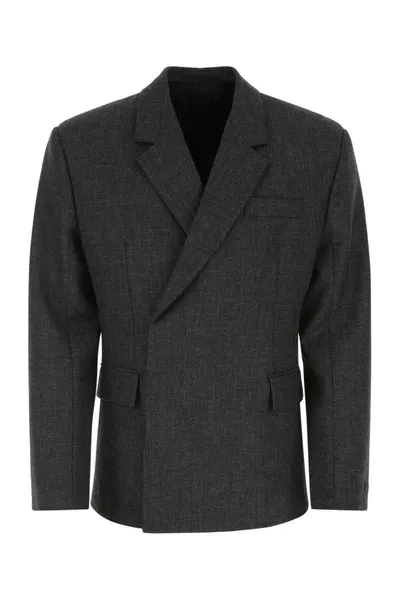 Prada Jackets And Vests In Dark Grey