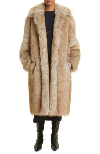 Totême Faux-fur Coat Beige