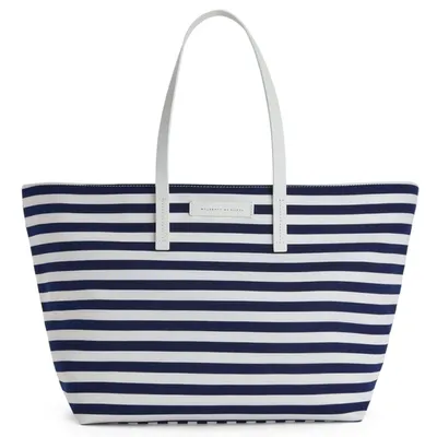 Giuseppe Zanotti Nilde Striped Canvas Tote Bag In Black