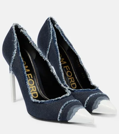 Tom Ford Denim Pumps In Blue