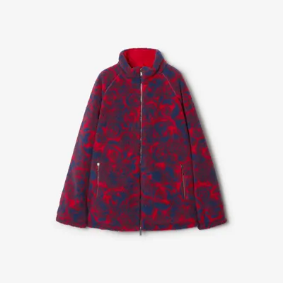 Burberry Rose Fleece Reversible Jacket In Pillar