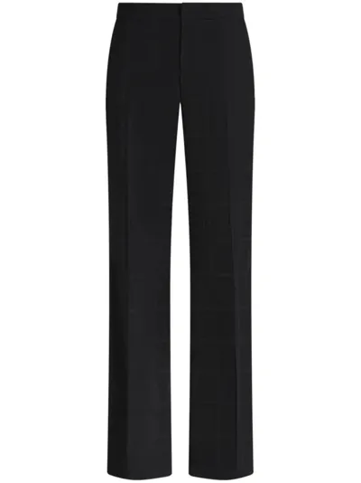 Etro Flat Front Trouser In Black