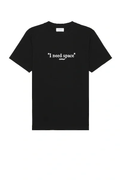 Off-white Black 'give Me Space' T-shirt In Black  