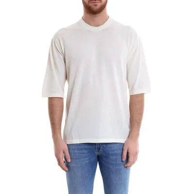 Roberto Collina Cotton T-shirt In Ecru