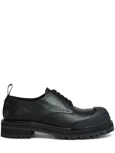 Marni Dada Leather Derby Shoes In Black