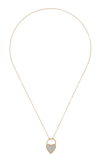 Yvonne Léon Padlock Heart Gold Diamond Necklace/earring