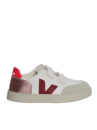 Veja Kids' V-12 Sneakers In White,multi