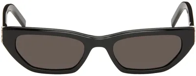 Saint Laurent Sl M126 Recycled Acetate Sunglasses In Black,silver