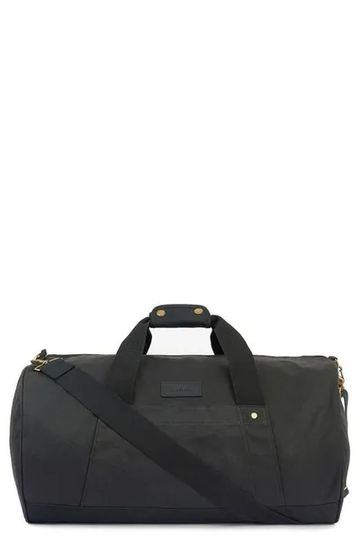 Barbour Explorer Wax Duffel Bag In 黑色