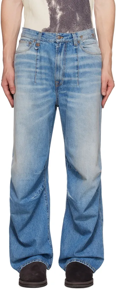 R13 Blue Glen Jeans In Turner Blue