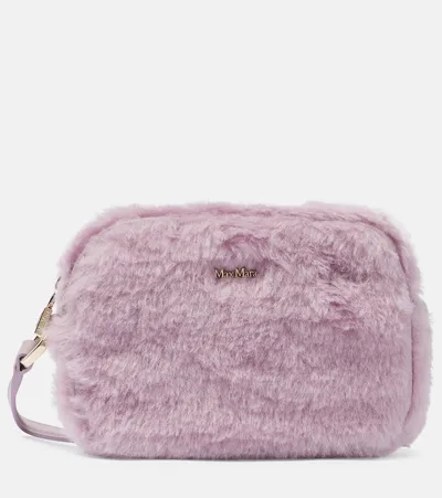 Max Mara Small Teddy Camera Bag In Purple