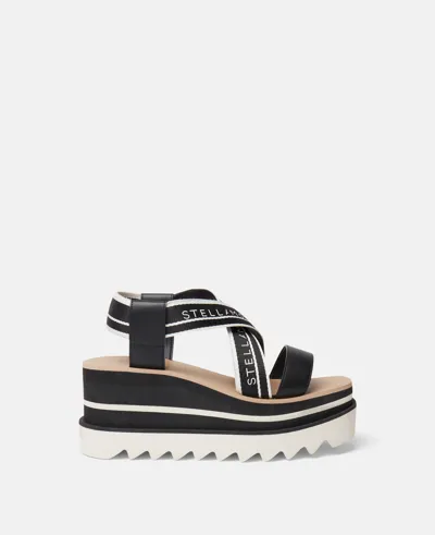 Stella Mccartney Sneak-elyse Striped Platform Sandals