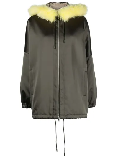 Gucci Green Hooded Duchesse Jacket