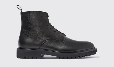 Scarosso Thomas Grain Black - Man Boots Black In Black Grain - Calf