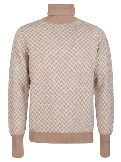 Drumohr Turtleneck Sweater In Brown