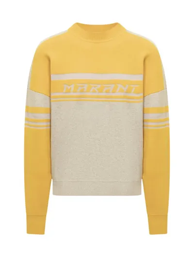 Isabel Marant Logo Knitted Crewneck Jumper In Multi