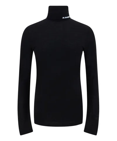 Jil Sander Roll-neck Sweater In Black