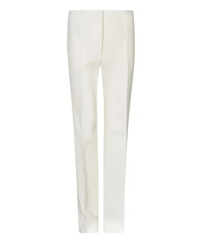 Moschino Concealed Fitted Trousers In White