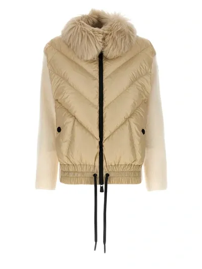 Moncler Bimateraile Cardigan In Beige