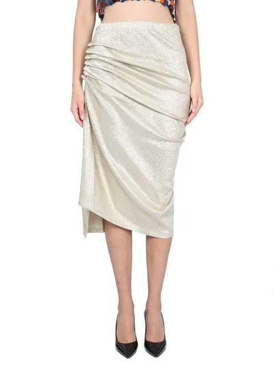 Rabanne Midi Skirt In Gold