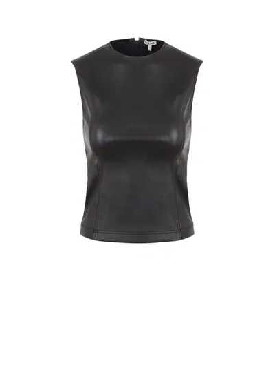 Loewe Stretch Zipped Tank Top In Black