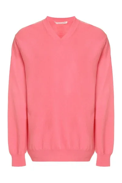 Comme Des Garçons Wool Cardigan In Pink