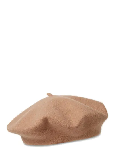 Gucci Wool Felt Beret Female Beige In Cream