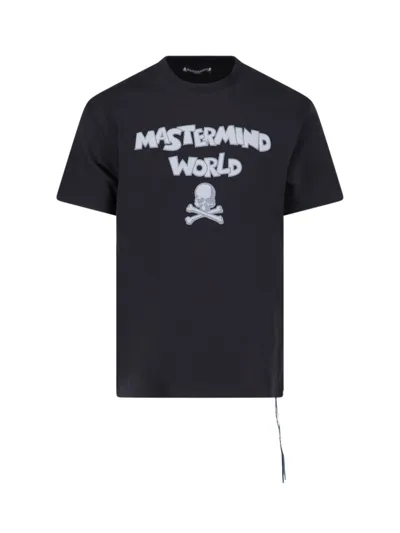 Mastermind Japan Logo-print Cotton T-shirt In Black