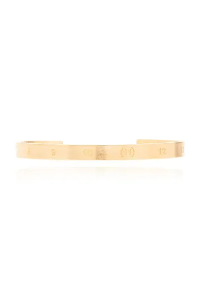 Maison Margiela Numerical Cuff Bracelet In Gold