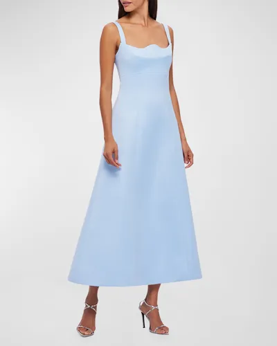 Leo Lin Odette Sleeveless A-line Midi Dress In Sky Blue