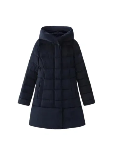 Woolrich Blue Padded Parka In Black