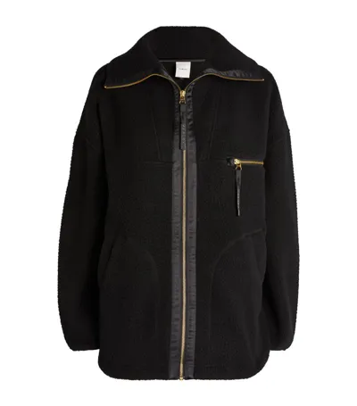 Varley Donley Fleece Jacket In Black