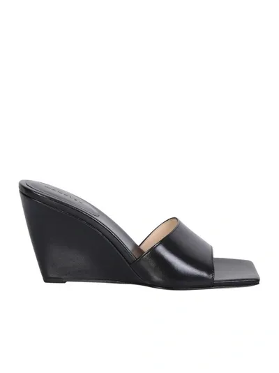 Wandler Gaia Wedge Heel Mules In Black