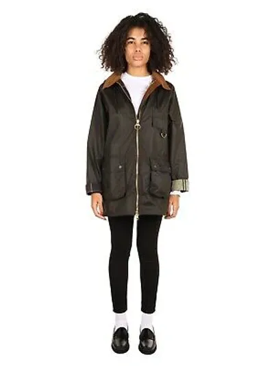 Pre-owned Barbour Highclere Wax Damenjacke Lwx1262 Lwx Ol71 Oliven