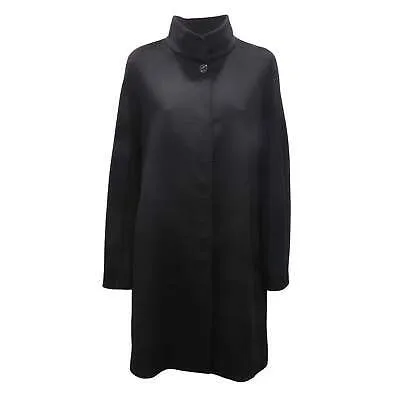 Pre-owned Max Mara 6196ao Cappotto Donna Maxmara Zenit Woman Wool Coat Black