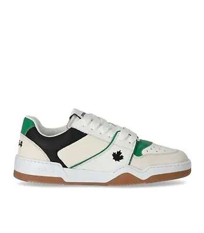 Pre-owned Dsquared2 Spiker Weiss Grün Sneaker Herren