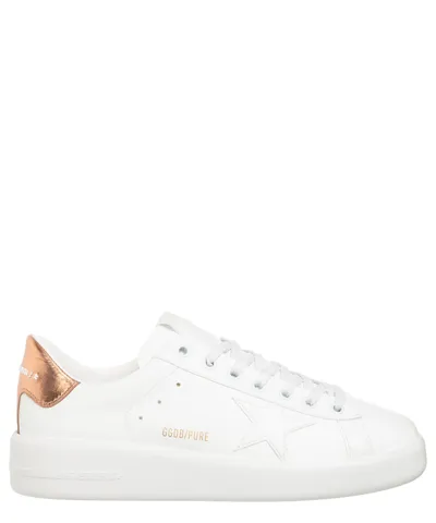 Pre-owned Golden Goose Sneaker Damen Purestar Gwf00197.f004699.11508 White - Bronze Leder