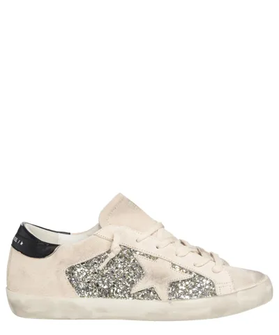 Pre-owned Golden Goose Sneaker Damen Super-star Gwf00103.f004150.82166 Platinum - Beige