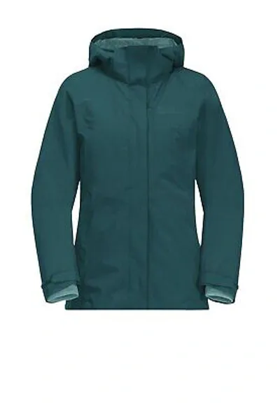 Pre-owned Jack Wolfskin Luntal 3in1 Jacket Women Sea Green Gr. M Damen Jacke