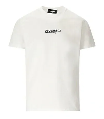 Pre-owned Dsquared2 Mini Logo Cool Weiss T-shirt Herren